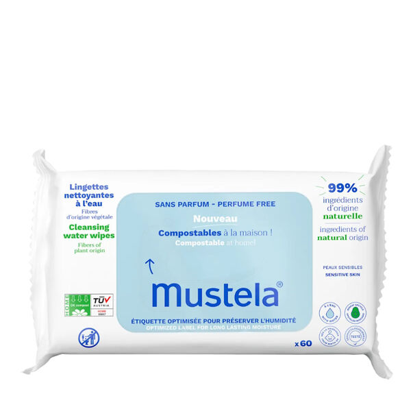 Lingettes Nettoyantes à l'Eau Mustela