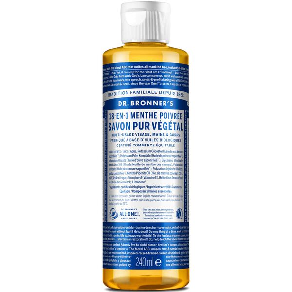 Savon liquide Menthe poivrée Dr Bronners