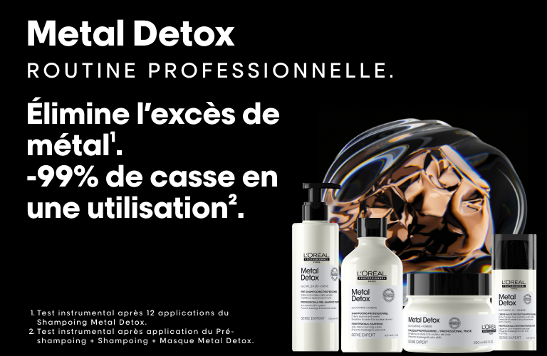 Banner l'oréal professionnel Métal Detox