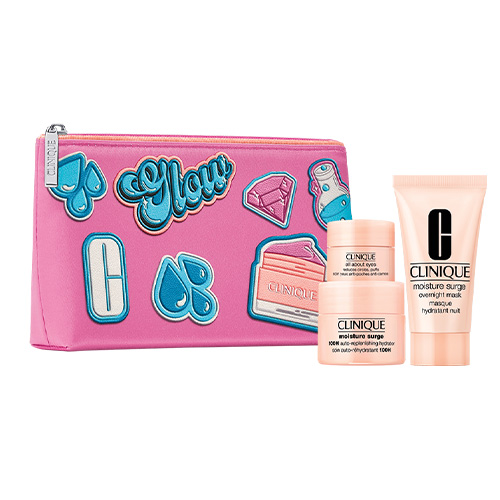 <p>Ma Trousse et Ses 3 Produits Moisture Surge<p><p>code : <span style="color:"000000;">CLINIQUE24
</span></p>
<p>Dès 49€ d’achat dans la marque **<p>